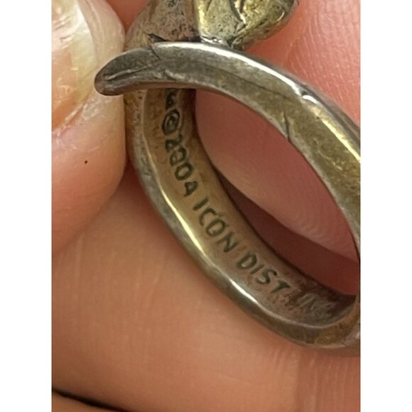 The Passion of Christ Tested Silver Signed BSD Isaiah 53:5 Size 6 Nail Ring - Picture 8 of 14